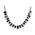 Black and Silver Tassel Fantasy Necklace by Ikita