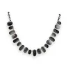 Black and Silver Tassel Fantasy Necklace by Ikita