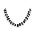 Fantasy Necklace with Black and Silver Dangles by Ikita