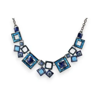 Collar de Fantasía Geométrico Azul