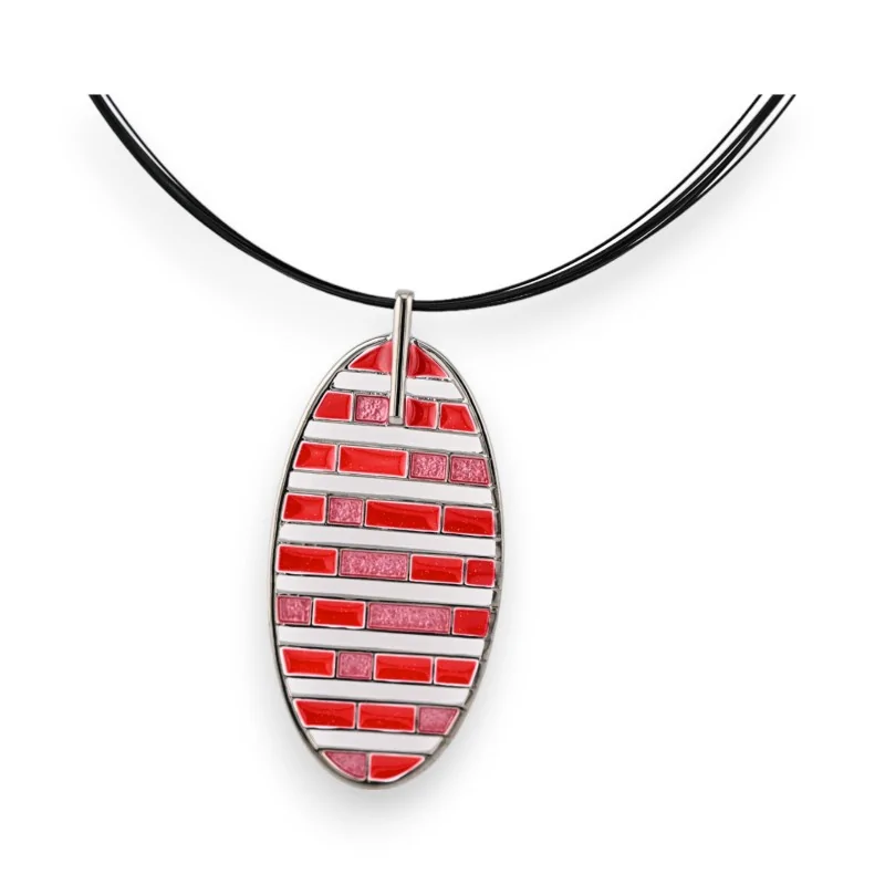 Collier Fantaisie Mosaïque Rouge Ikita