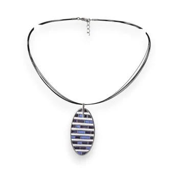 Ikita blue and silver costume necklace