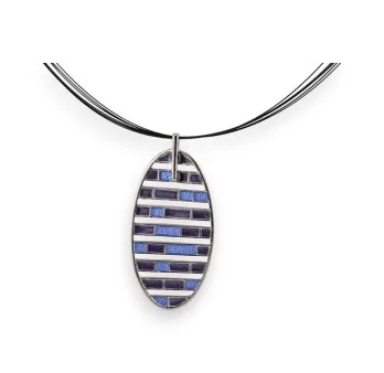 Ikita blue and silver costume necklace