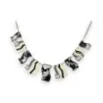 Fantasy Necklace in Black and Off-White Tortoiseshell