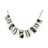 Black and Off-White Tortoiseshell Fashion Necklace