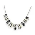 Black and Off-White Tortoiseshell Fantasy Necklace