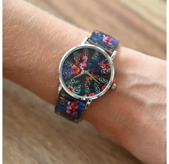 Ernest\'s Print Tropical Flowers Watch