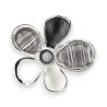 Black Silver Magnetic Flower Brooch