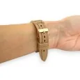 Fantasievolle Ernest Uhr mit Silikonarmband in Camel