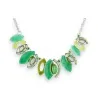 Fantasy Necklace with Green and Silver Leaf Shades