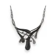 Collier Fantaisie Belle Miss Design gris et noir