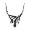 Collier Fantaisie Belle Miss Design gris et noir