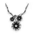 Fantasy Floral Necklace in Black and Grey by Belle Miss