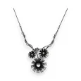 Fantasy Floral Necklace in Black and Grey by Belle Miss