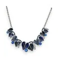 Collier Fantaisie Cœurs Nuances Bleus