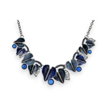 Fancy Blue Hearts Necklace