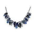 Fancy Heart Necklace in Shades of Blue