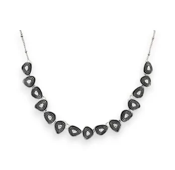 Vintage-Style Silver-Plated Fashion Necklace by Ikita