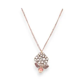 Copper Rose Honeycomb Necklace by Ikita