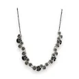 Grey and Black Metal Flower Fantasy Necklace by Ikita