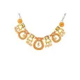 Mustard Yellow and Silver-Toned Fashion Necklace