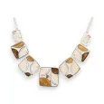 Silver-plated Fantasy Necklace with Brown Shades