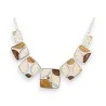 Silver-plated Fantasy Necklace with Brown Shades