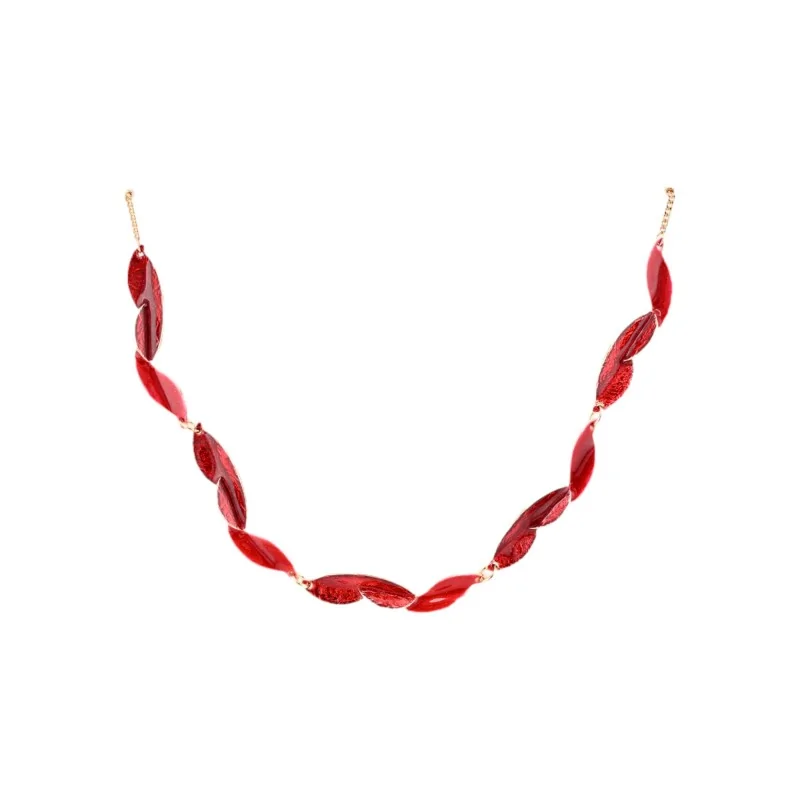 Ikita gold and red costume necklace