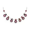 Fashion necklace with embossed rose gold pendants by Ikita