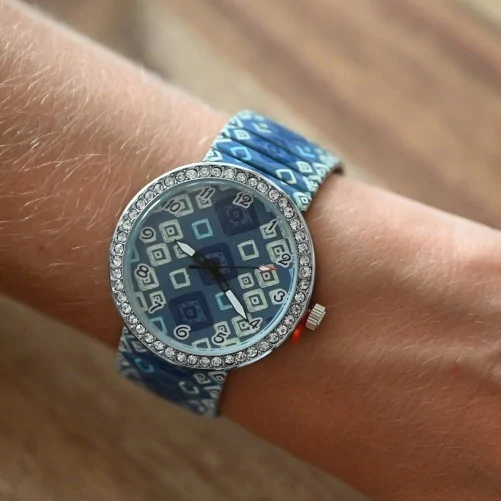 Reloj de mujer elástico tonos azules Ernest E64001-006