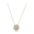 Gold-Plated Fantasy Necklace with Off-White Glittery Ikita Flower