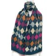 Soft multicolored plaid scarf