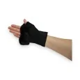 Schwarze Faux-Pelz-Handschuhe