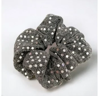 Silver Disco Ball Scrunchie