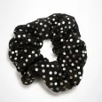 Disco Ball Scrunchie in Black and Silver