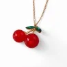 Golden Fantasy Necklace with Cherry Medallion