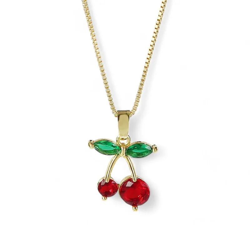 Cherry Fantasy Gold Necklace