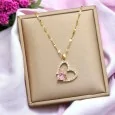 Romantic Heart Necklace in Gold-Plated Steel