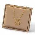 Golden Steel Heart Necklace