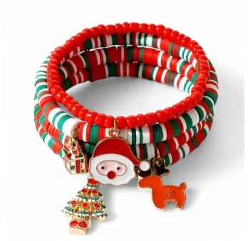 Bracelet multi-rangs de Noël