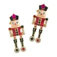 Boucles d'oreilles fantaisie soldats casse-noisette