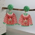 Christmas sweater reindeer resin fashion earrings