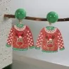 Christmas sweater reindeer resin fashion earrings