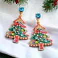 Pendientes Dorados Árbol de Navidad Fantasía