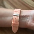 Orologio da polso da donna in silicone e strass ERNEST rosa tenue