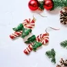 Festive Christmas candy cane earrings