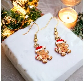 Christmas Gingerbread Man Earrings