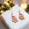 Boucles d'oreilles Bonhomme en Pain d'Épice de Noël