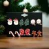 Set of 6 pairs of Christmas earrings