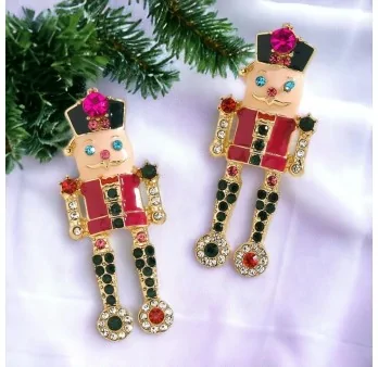 Nutcracker soldier costume earrings